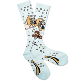 Lucky Chuck Cosmic Cowgirl Light Blue Western Performance Socks