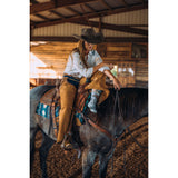 Lucky Chuck Cosmic Cowgirl Light Blue Western Performance Socks