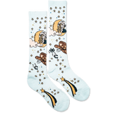 Lucky Chuck Cosmic Cowgirl Light Blue Western Performance Socks