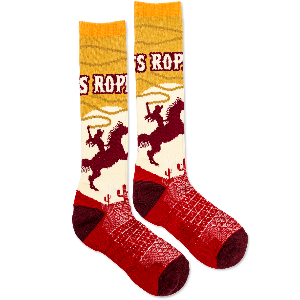 Lucky Chuck Let's Rope Western Performance Socks