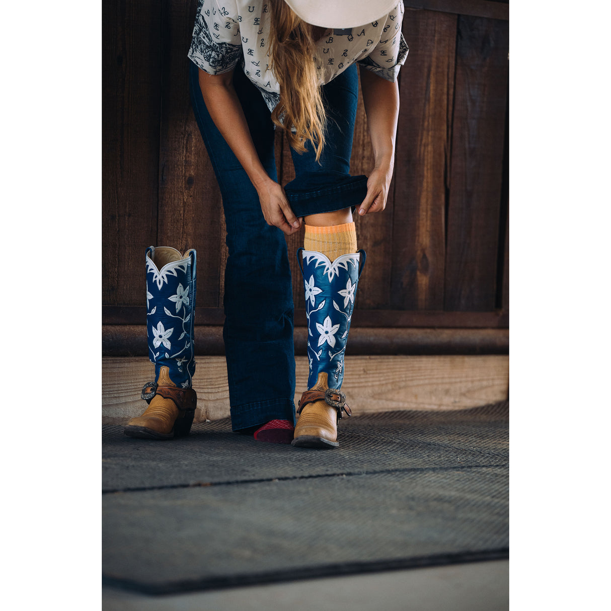 Lucky Chuck Let's Rope Western Performance Socks