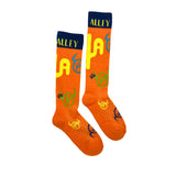 Lucky Chuck/Cactus Alley Moo Cactus Orange Western Performance Socks