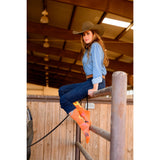 Lucky Chuck/Cactus Alley Moo Cactus Orange Western Performance Socks