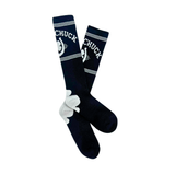 Lucky Chuck Retro Black/White Western Performance Socks