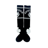 Lucky Chuck Retro Black/White Western Performance Socks