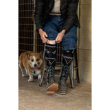 Lucky Chuck Retro Black/White Western Performance Socks