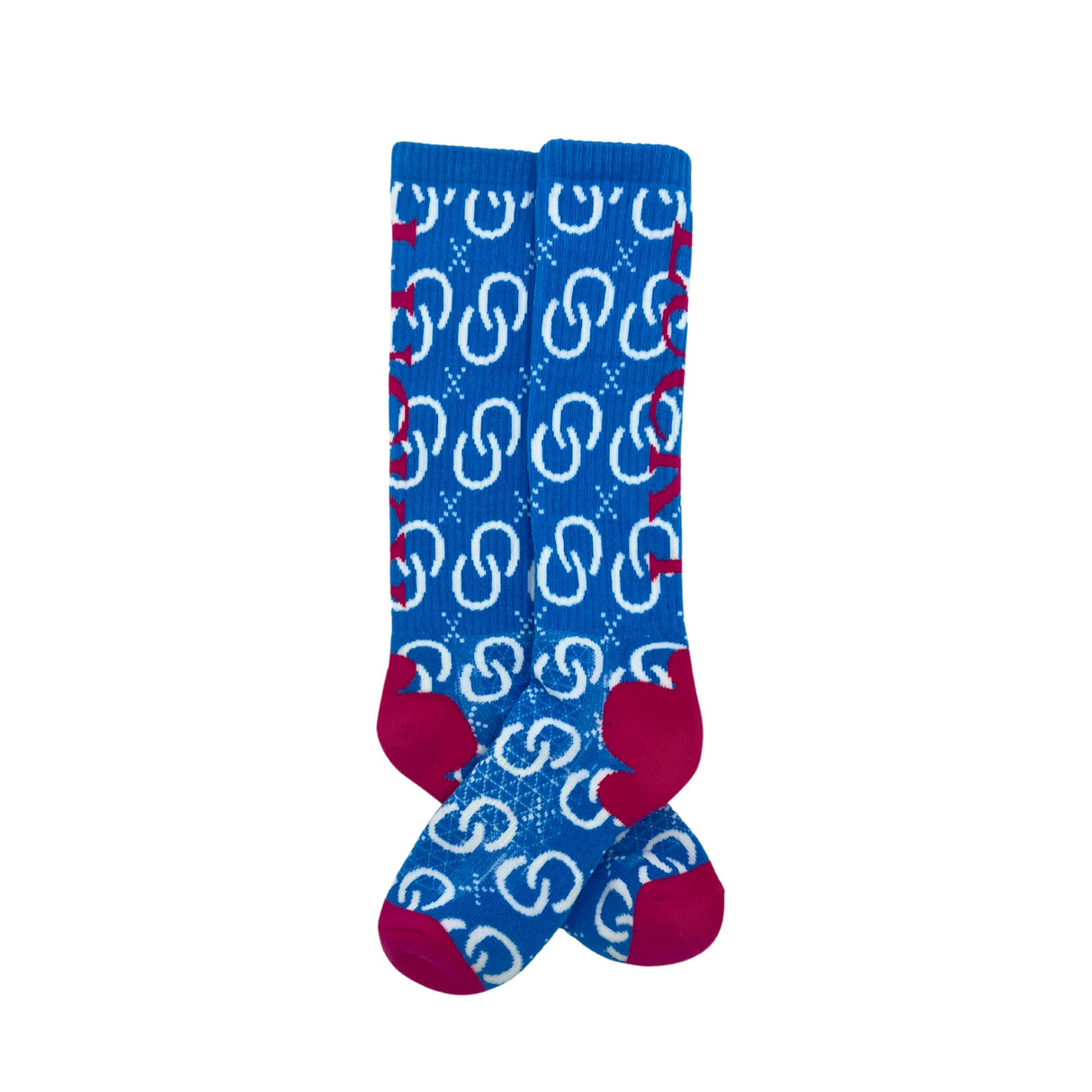 Lucky Chuck High Maintenance Cowgirl Sky Blue Western Performance Socks