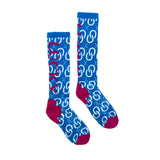 Lucky Chuck High Maintenance Cowgirl Sky Blue Western Performance Socks