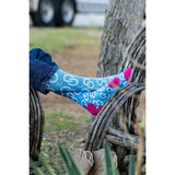 Lucky Chuck High Maintenance Cowgirl Sky Blue Western Performance Socks