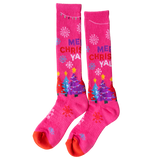 Lucky Chuck Merry Christmas in Hot Pink Western Performance Socks
