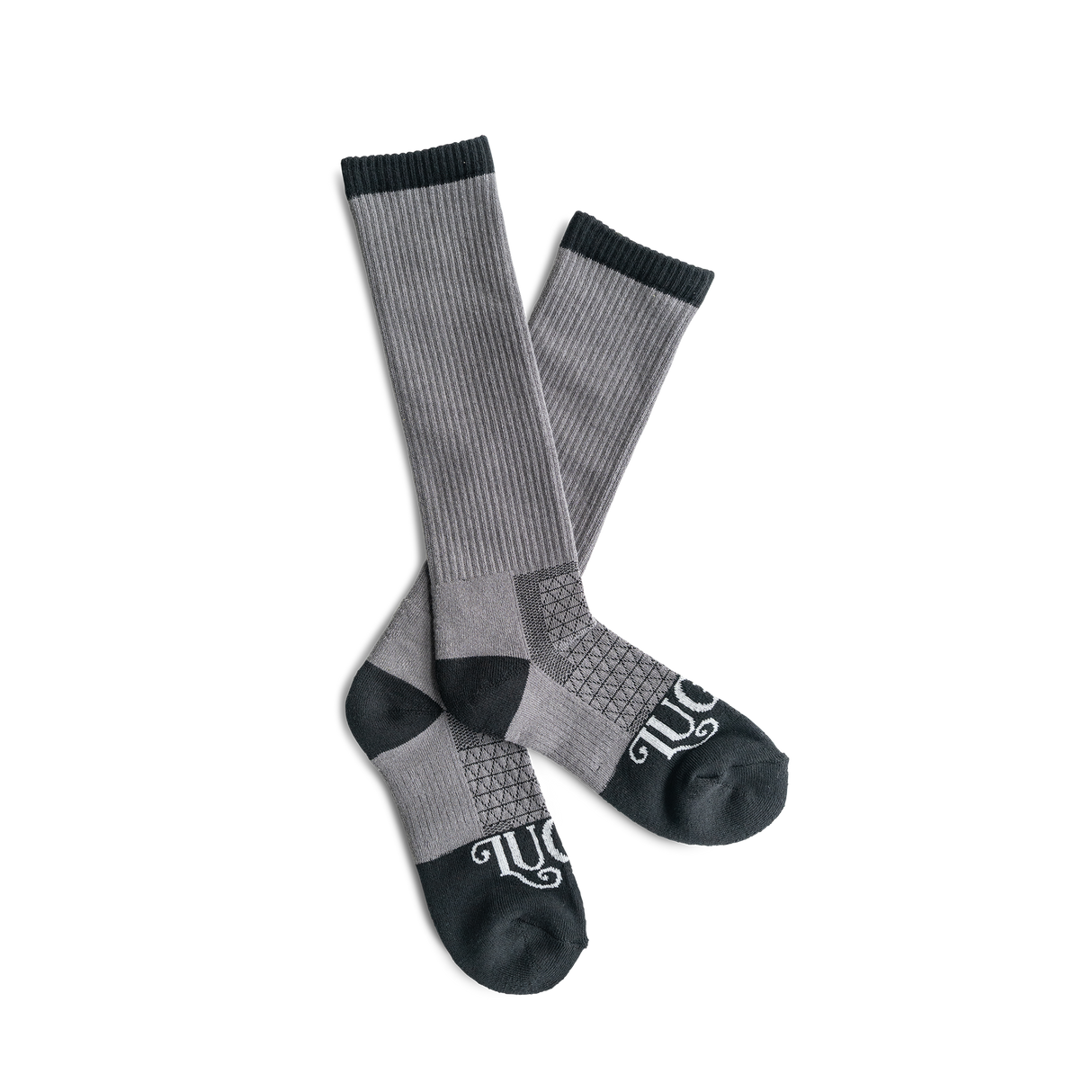 Lucky Chuck The Cowboy Grey Western Performance Socks