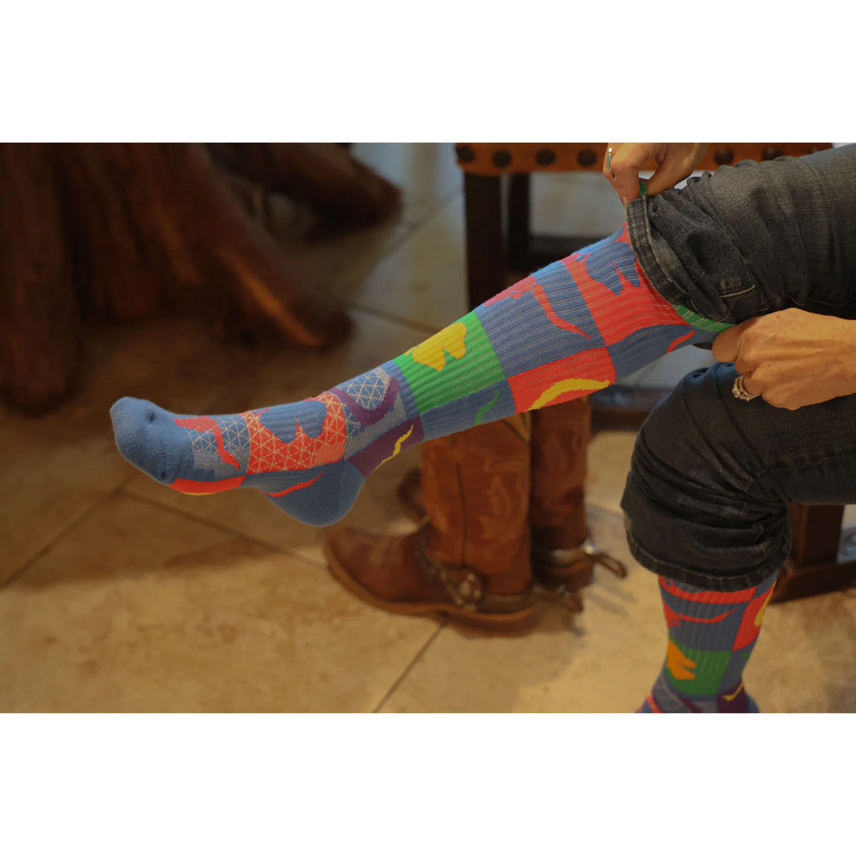 Lucky Chuck Austin Hustle Western Performance Socks
