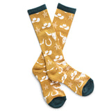 Lucky Chuck Get Western Jade & Gold Western Performance Socks