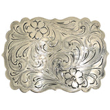 Cowperson Tack 1" Silver Floral Engraved Belt Buckle