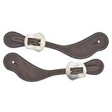 Martin Saddlery Chocolate Roughout Cowboy Spur Straps with Laramie Buckles