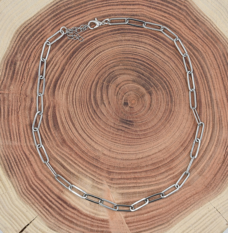The Haven Silver Plated Chain Choker-14"
