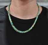 The Halle Necklace Kingman Turquoise 4-10mm Graduated Stones- 17"