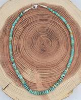 The Halle Necklace Kingman Turquoise 4-10mm Graduated Stones- 17"