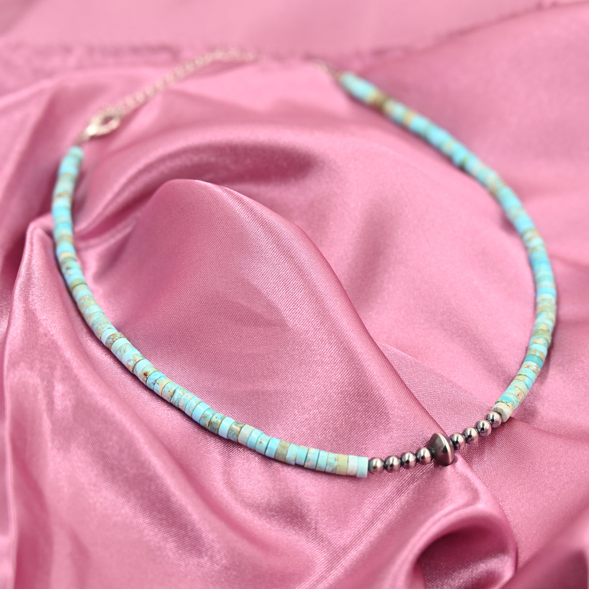 The Mavis Turquoise Necklace with Pearls