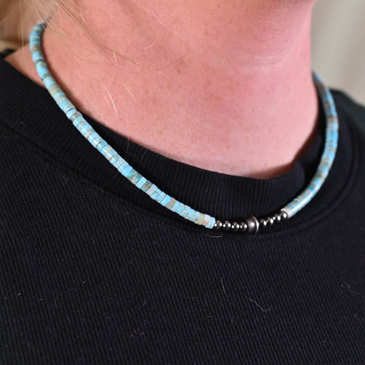 The Mavis Turquoise Necklace with Pearls