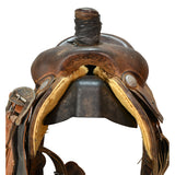 Used 15.5" No Maker Team Roping Saddle