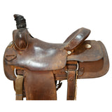 Used 15.5" No Maker Team Roping Saddle
