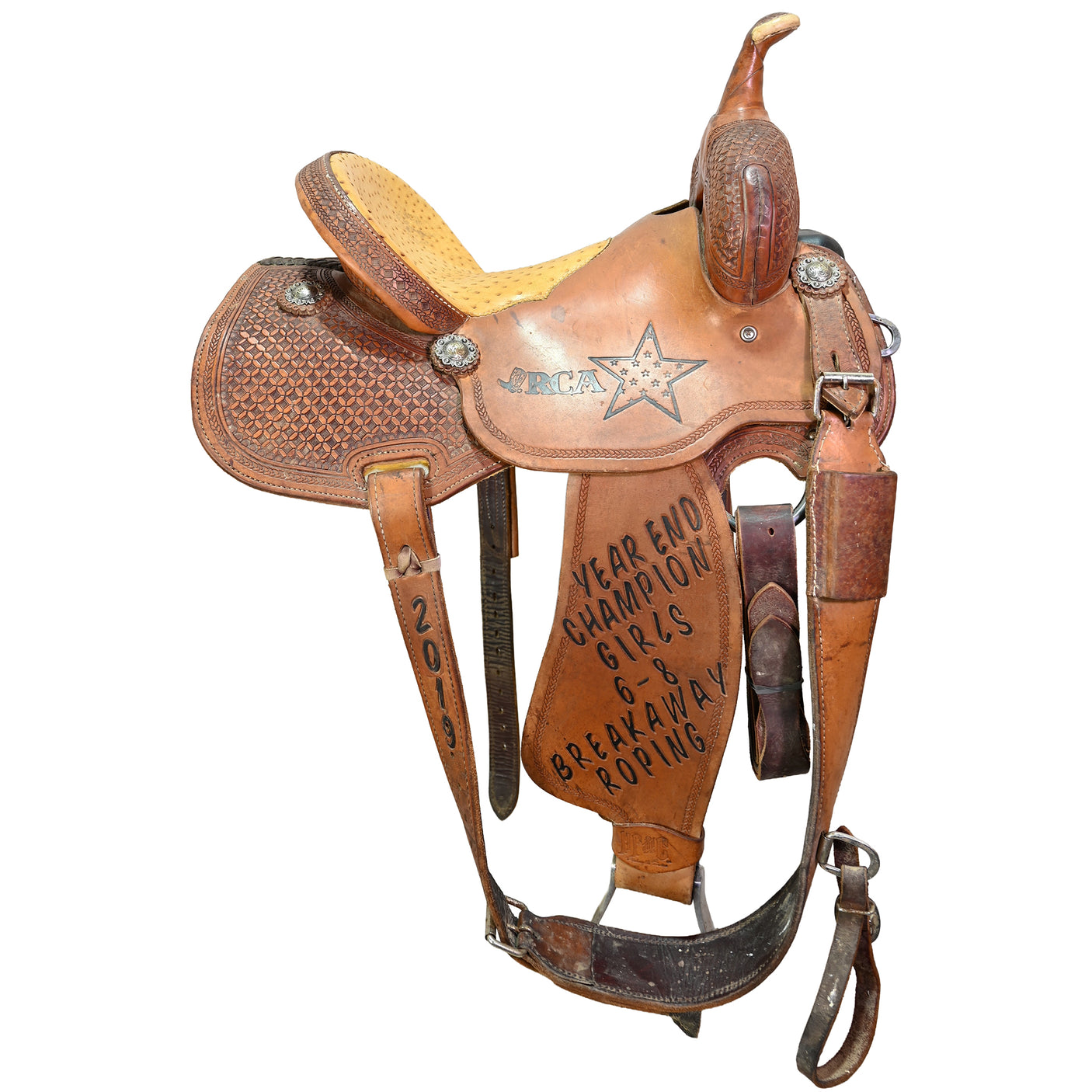 Used 14" HF&C Panhandle Series Trophy Barrel Racing Saddle