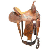 Used 14" HF&C Panhandle Series Trophy Barrel Racing Saddle