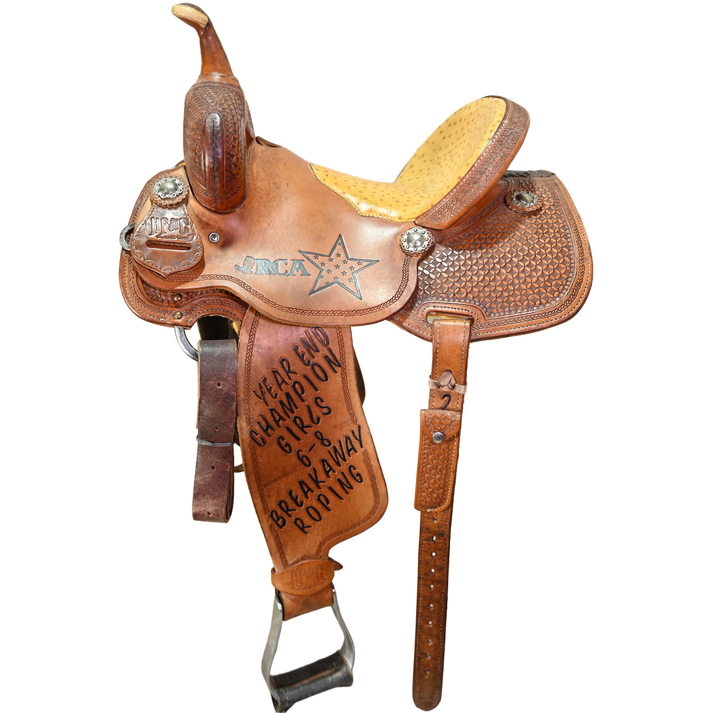 Used 14" HF&C Panhandle Series Trophy Barrel Racing Saddle