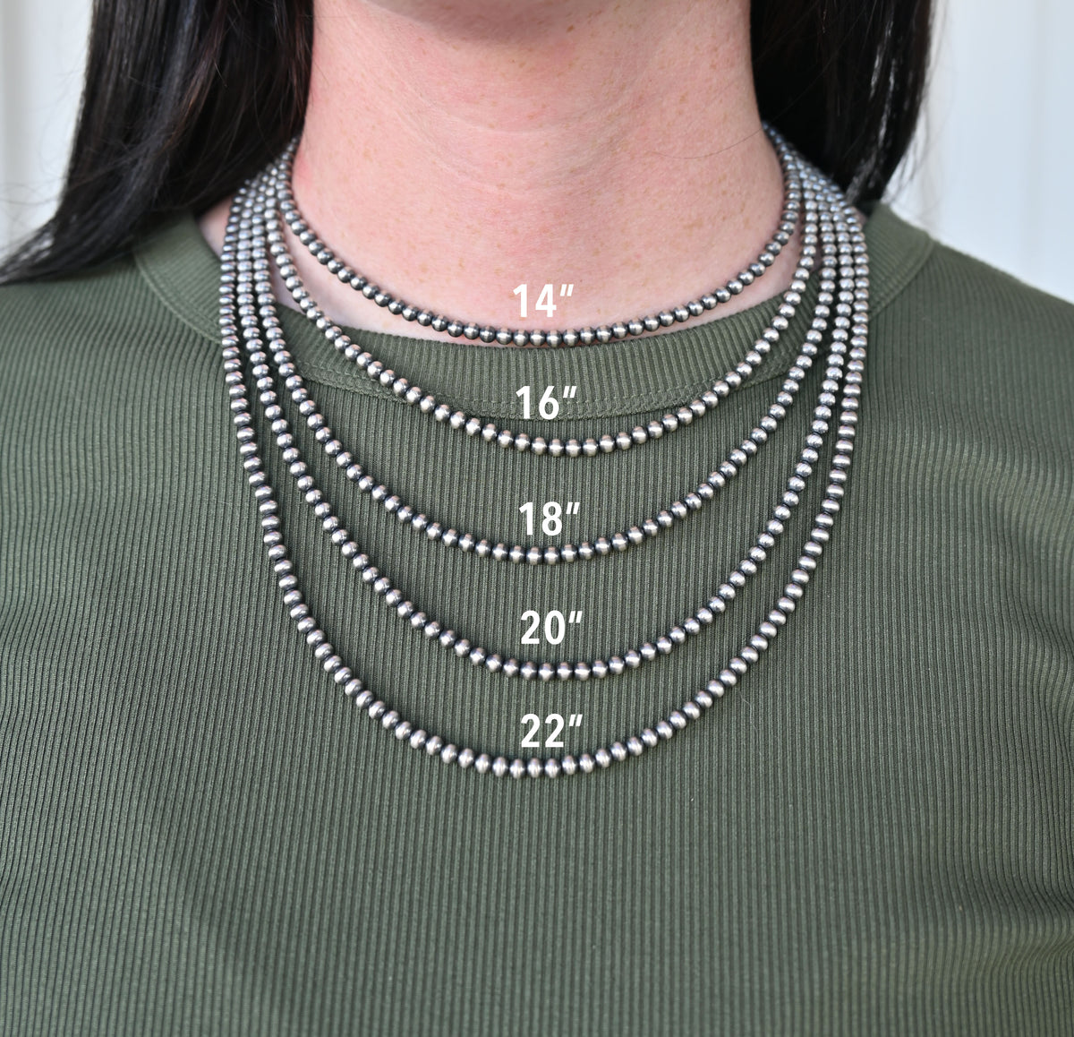 Navajo Pearl Necklace 6mm Beads