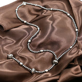 The Marley Lariat Necklace with Multi Shaped Stones