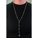 The Marley Lariat Necklace with Multi Shaped Stones