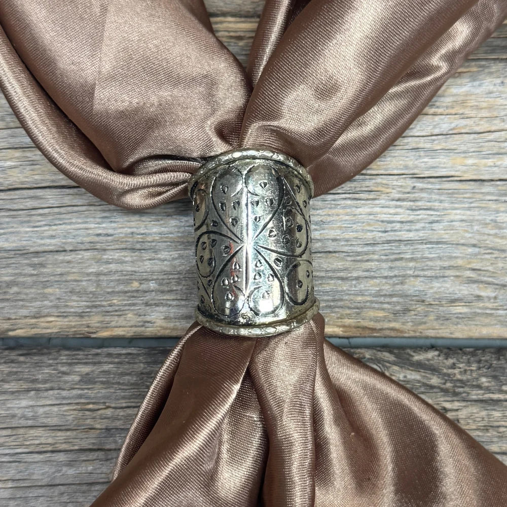 Rodeo Drive Floral Engraved Wild Rag Slide