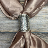 Rodeo Drive Floral Engraved Wild Rag Slide