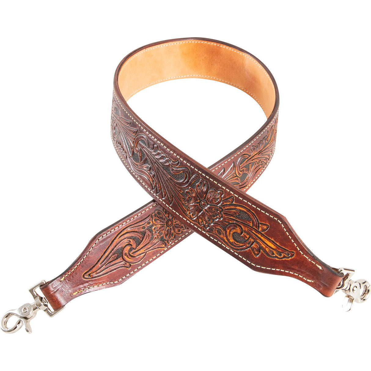Martin Saddlery Weathered Antique Floral Tooled Rope Can Strap