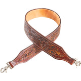 Martin Saddlery Weathered Antique Floral Tooled Rope Can Strap