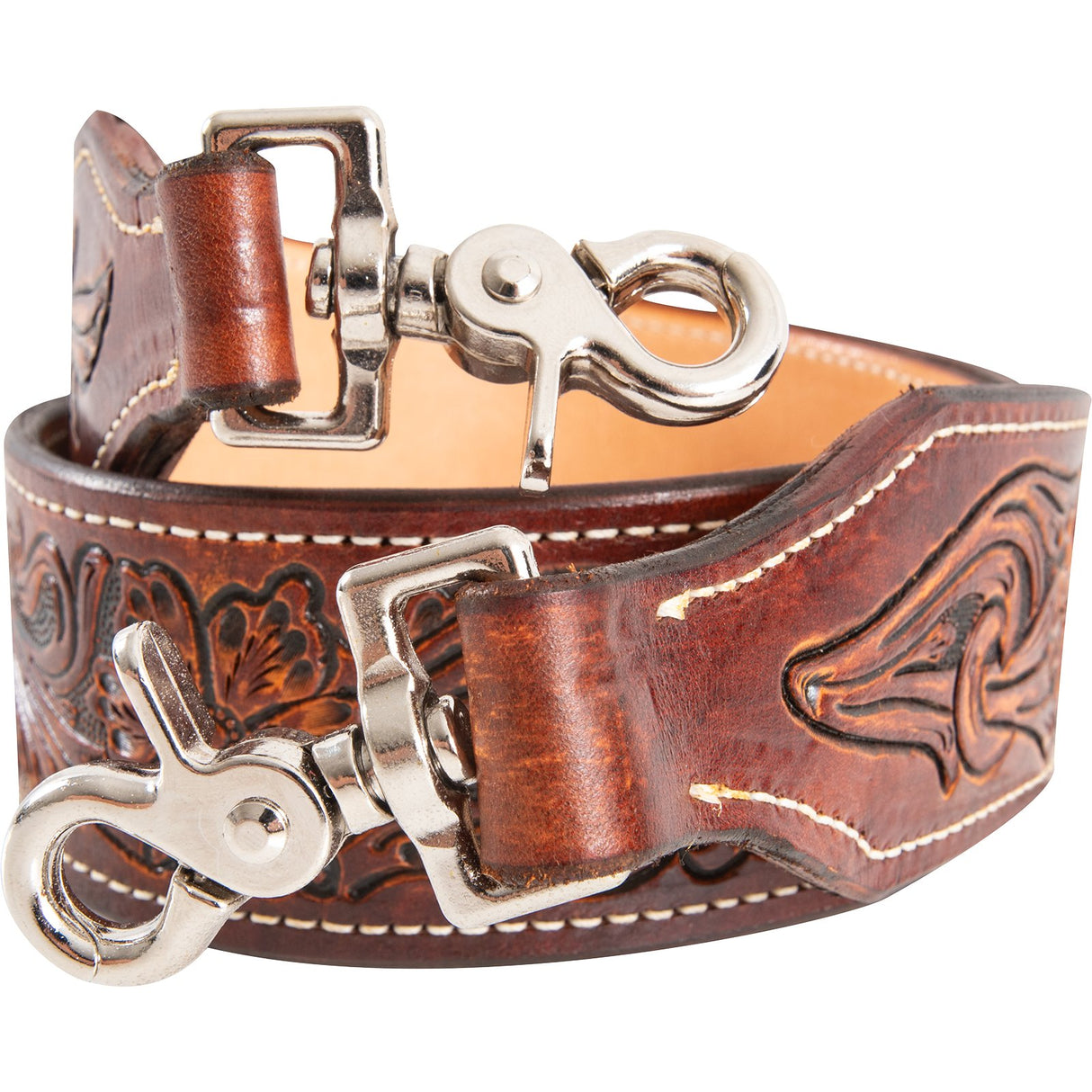 Martin Saddlery Weathered Antique Floral Tooled Rope Can Strap