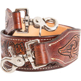 Martin Saddlery Weathered Antique Floral Tooled Rope Can Strap
