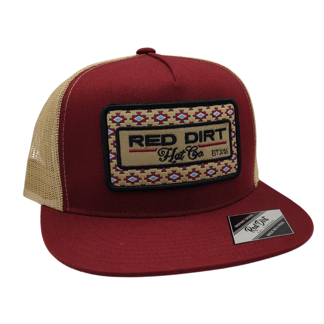 Red Dirt Hat Co. Burgundy and Khaki Saddle Up Cap