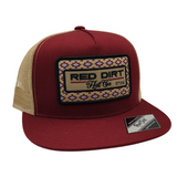 Red Dirt Hat Co. Burgundy and Khaki Saddle Up Cap