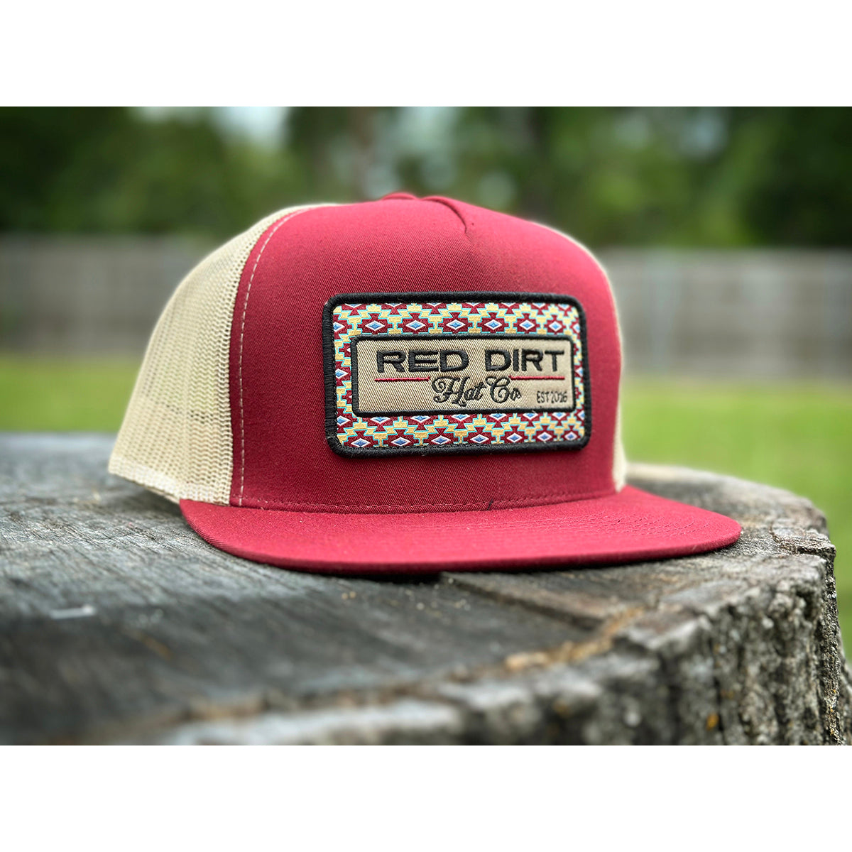 Red Dirt Hat Co. Burgundy and Khaki Saddle Up Cap