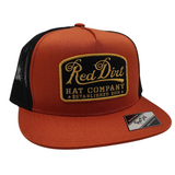 Red Dirt Hat Co. Burnt Orange and Black Mesh Guitar Cap