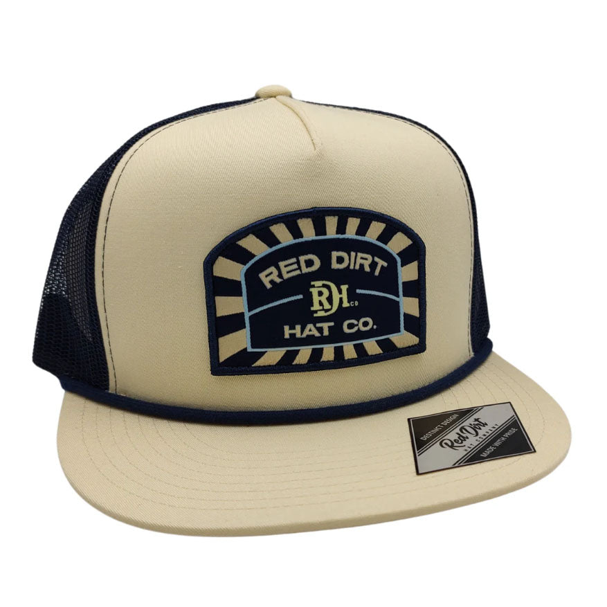 Red Dirt Hat Co. Stone and Navy Mesh Conductor Cap