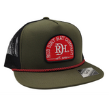 Red Dirt Hat Co. Olive and Black Mesh Ruger Cap