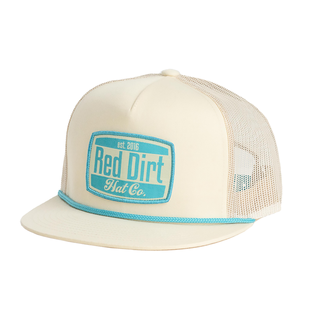 Red Dirt Hat Co. YeeHaw Turquoise and Ivory Mesh Cap
