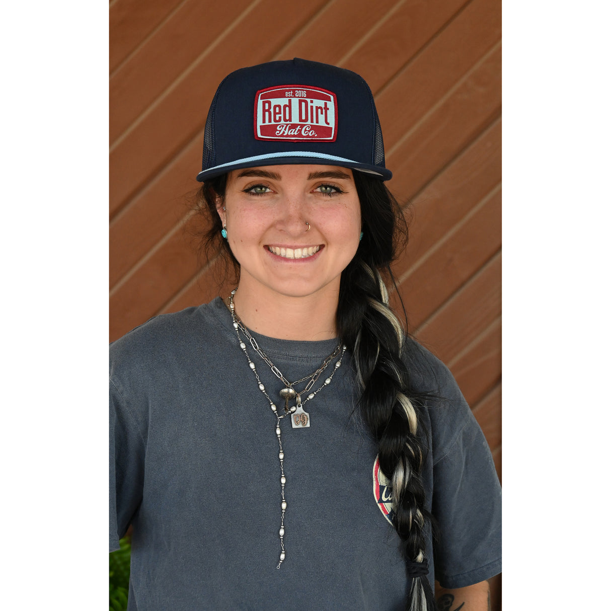 Red Dirt Hat Co. Howdy Maroon and Navy Mesh Cap