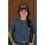 Red Dirt Hat Co. Off the Vine Burgundy and Black Mesh Cap