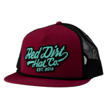 Red Dirt Hat Co. Off the Vine Burgundy and Black Mesh Cap