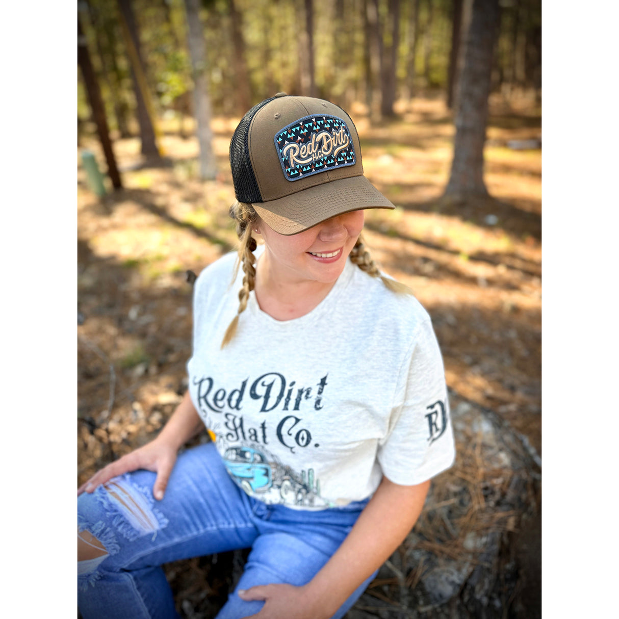 Red Dirt Hat Co. Gambler Brown and Black Mesh Cap