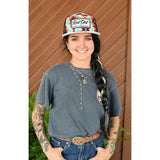 Red Dirt Hat Co. Fandango White, Aztec, and Black Mesh Flatbill Cap